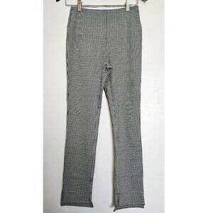 Lysse Mid-Rise Green Shepherd Check Skinny Ankle Leggings Capri S Green & White